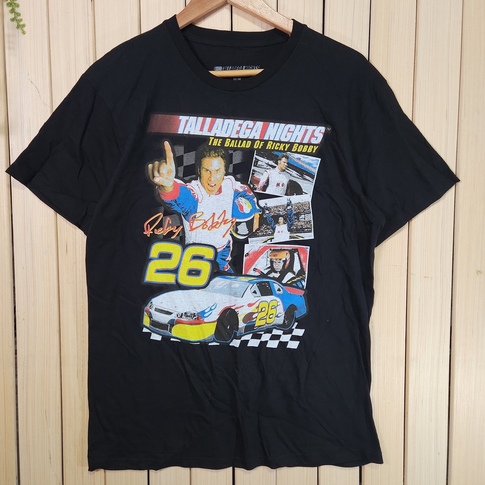 Graphic T-Shirt Talladega Nights. The Ballad of Ricky Bobby. Black. Size M
